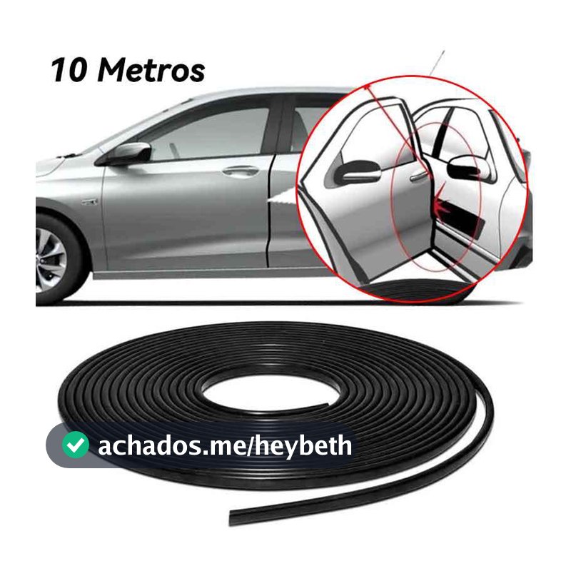 10 metros Borracha Protetora para Porta de Carro e Bordas Veiculo Universal Carro Preto Fosco