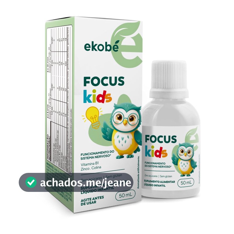 Focus Kids Para Memória E Déficit De Atenção 50ml - Marca Ekobe