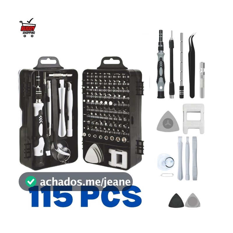 Jogo de Chaves de Precisão 115 em 1 Magnética para Celular Notebook Tablet Luatek LWJ-107