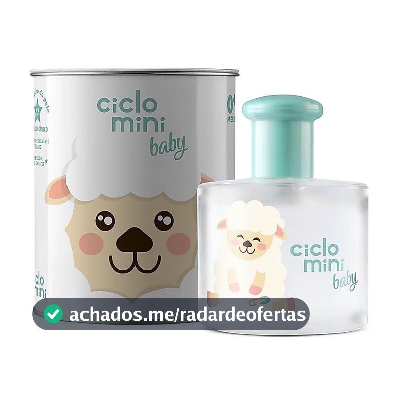 Água de Colônia Beé Bebê Suave 100ml Baby Lata Decorativa Kids Ciclo Cosmeticos