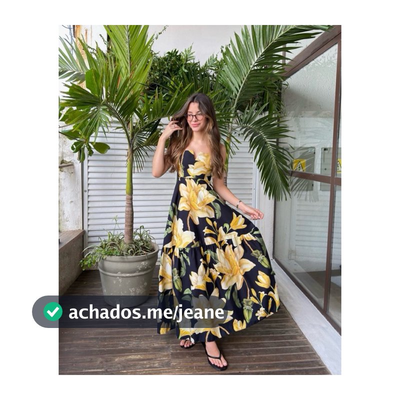 FARM - Vestido Longo Flor Nana - Novo com Tag