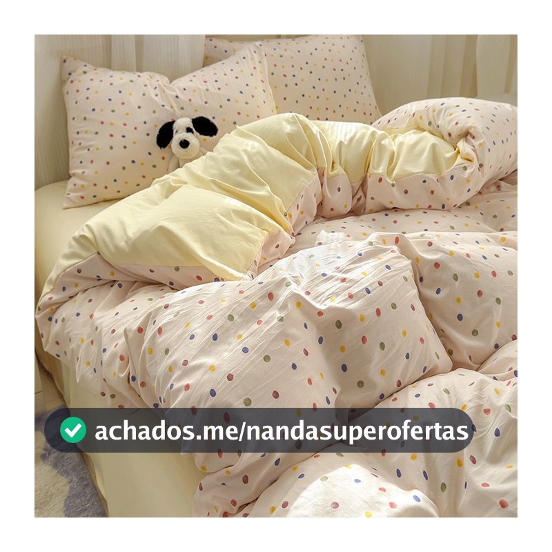 Macio menina coração lavado algodão multicolorido bolinhas cama conjunto de quatro peças dormitório único lençol colcha