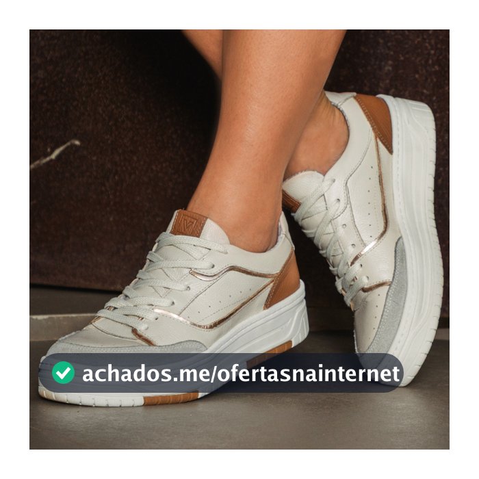 Tênis Feminino Vittal Couro Legítimo Aura Solado Flatform Confortável Estiloso