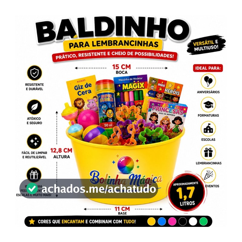 Kit 15 (Baldinho+ Molde+ Massinha +Geleca Slime+Giz Mini)Lembracinha festa Junina Aniversario prenda