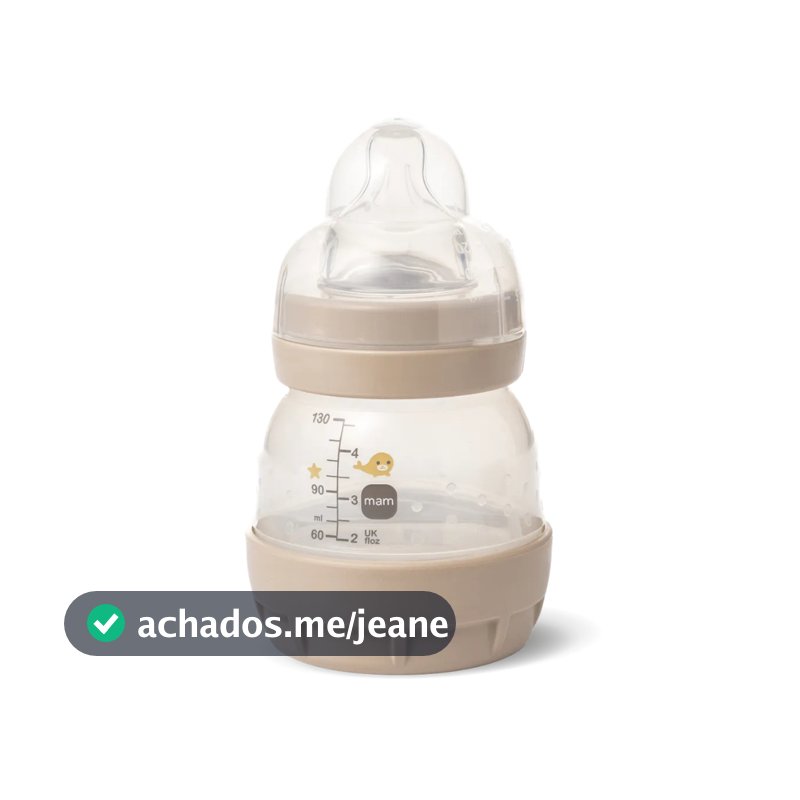 Mamadeira Mam 130ml Anticólica Easy Start Bege Neutro Bico 0 meses  Nova Coleção