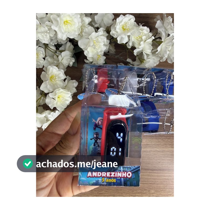 10 Relógio Digital Infantil com Caixinha Personalizada Spidey e seus Amigos (Qualquer tema)