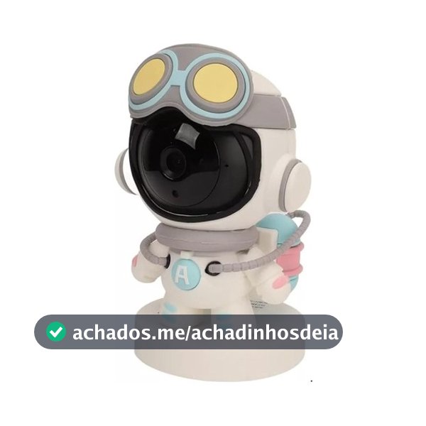Câmera Segurança Robô Astronauta Wifi Ip Baba Eletrônica 360º microfone áudio robozinho bivolt 1080p