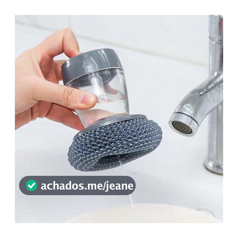 Escova Bucha Esponja Lava Louças com Dispenser para Detergente Sabão Prático Fácil