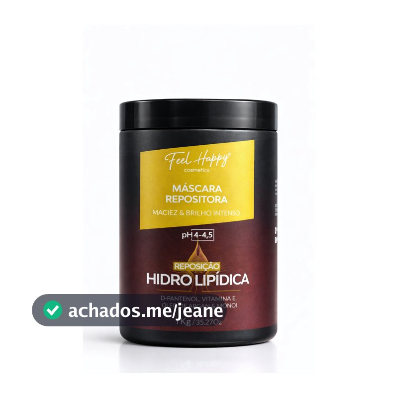 Máscara Capilar Reposição Hidro Lipídica 1 kg Feel Happy