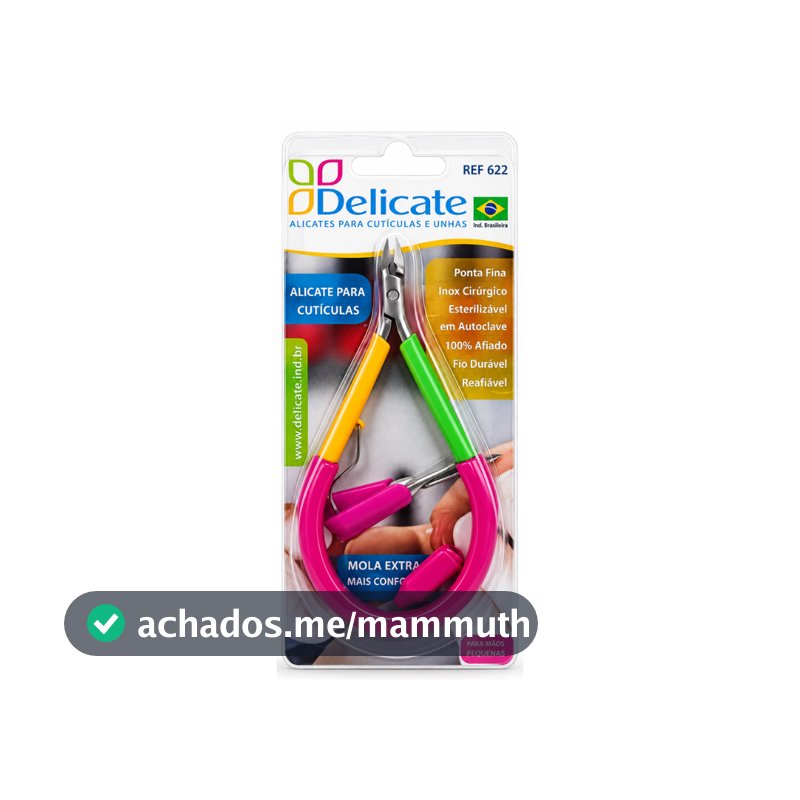 Alicate de Cutícula 622 Aço Inox Cirúrgico Delicate Corte Preciso e Seguro Ergonômico para Uso Profissional