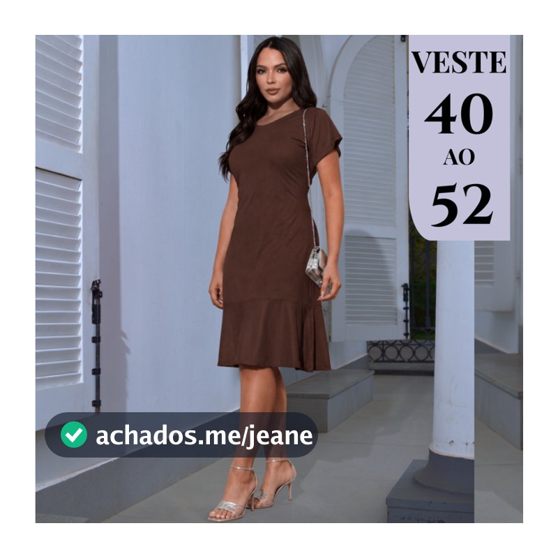 Vestido Feminino Com Bolso Elegante Modelo Midi