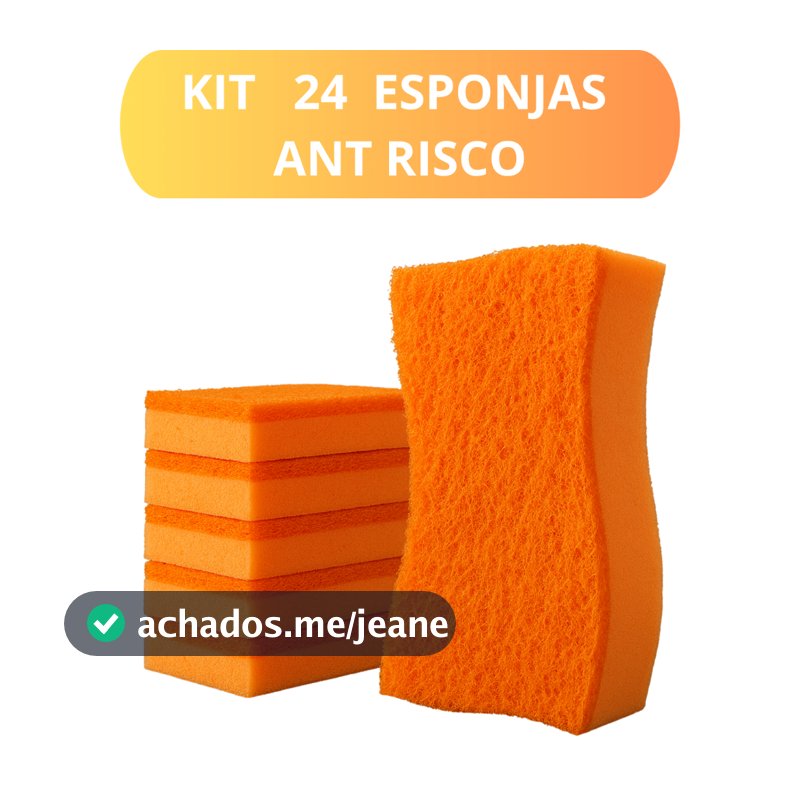 Kit 24 Esponjas Não Risca Panelas Antiaderente Alta Durabilidade + Brinde 🎁 Loja 4,9⭐