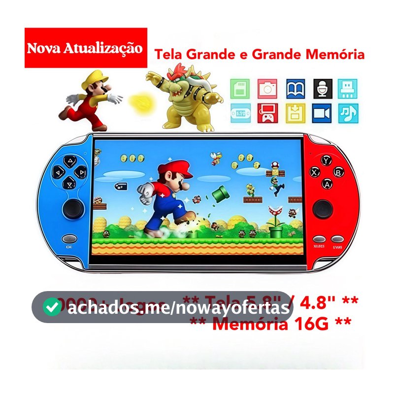 2026 Videogame Portatil Tela 5.8" /4.8" +10000 Jogos Retro 16GB, Console de Mão Memoria Expansivel
