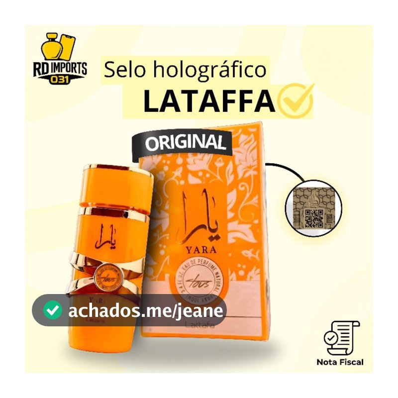 Perfume Árabe Yara Tous Lattafa Edp 100ml Feminino - Original com Selo Holográfico Lacrado