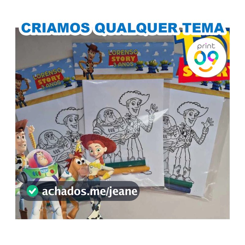 Kit Colorir Festa Surpresa Aniversário Infantil Toy Story Ou Outros Temas