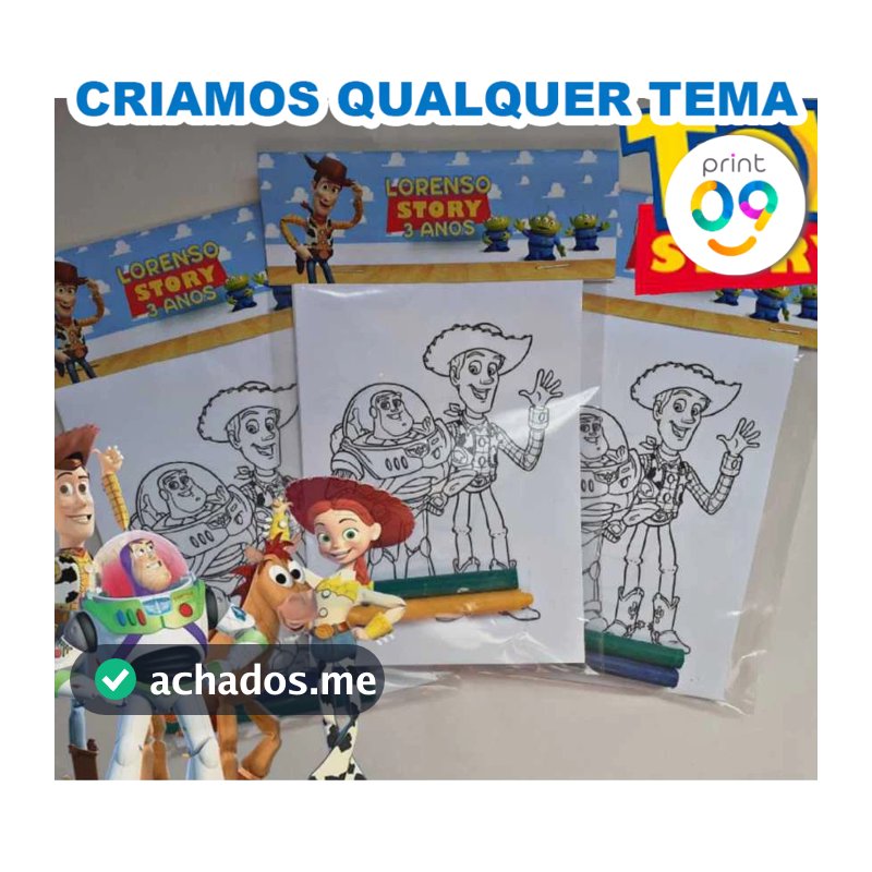 Kit Colorir Festa Surpresa Aniversário Infantil Toy Story Ou Outros Temas