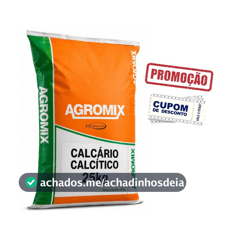 Calcário Calcítico 25kg Galinha Postura Poedeira Calcita Aves, Cavalo , Porco