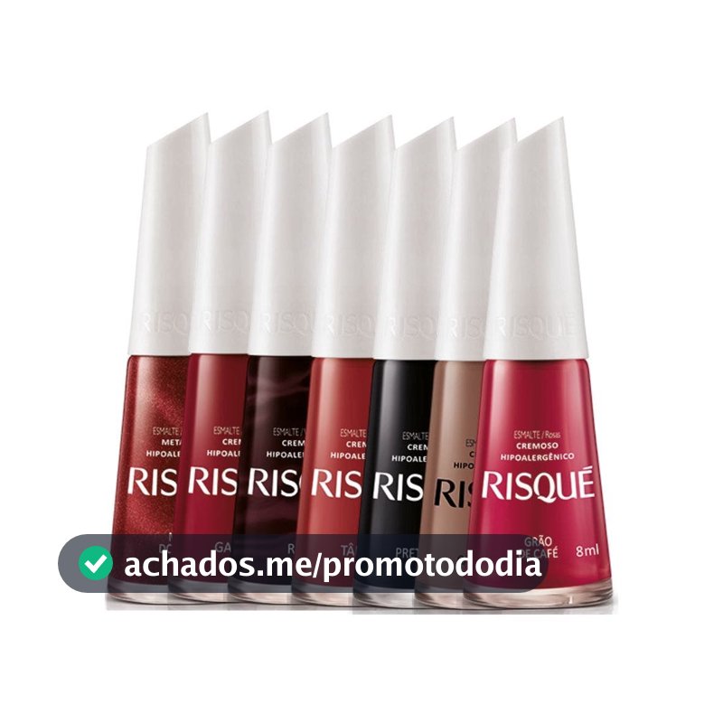 Kit Esmalte Risqué com 7 Cores Clássicas