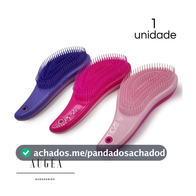 Mágica escova de cabelo desembaraçadora finalização liso, ondulado, cacheado e crespo