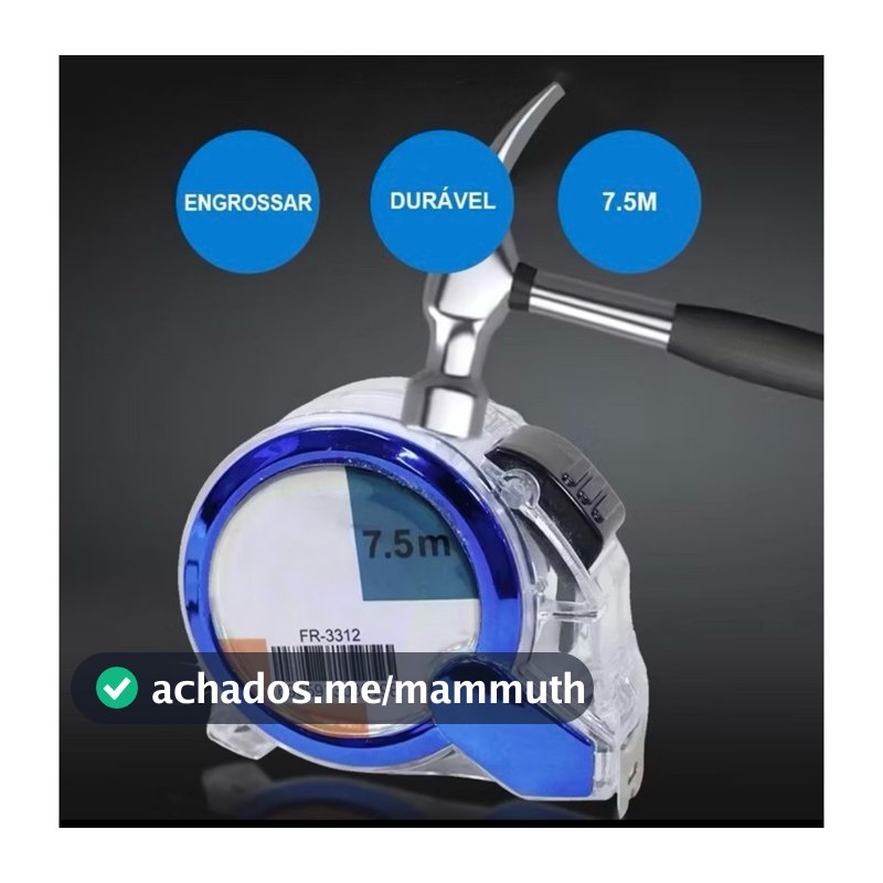 Trena De Aço Com Trava E Alça 7.5m  25mm / 5m  25mm Durável---NEW-