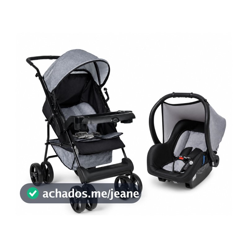 Kit Carrinho de Bebê Solare Tutti Baby + Bebê Conforto, Travel System, 0 a 15kg mescla
