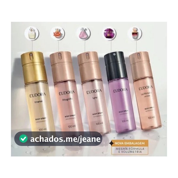 Body Spray Eudora 100ml Body Splash Eudora Lançamento