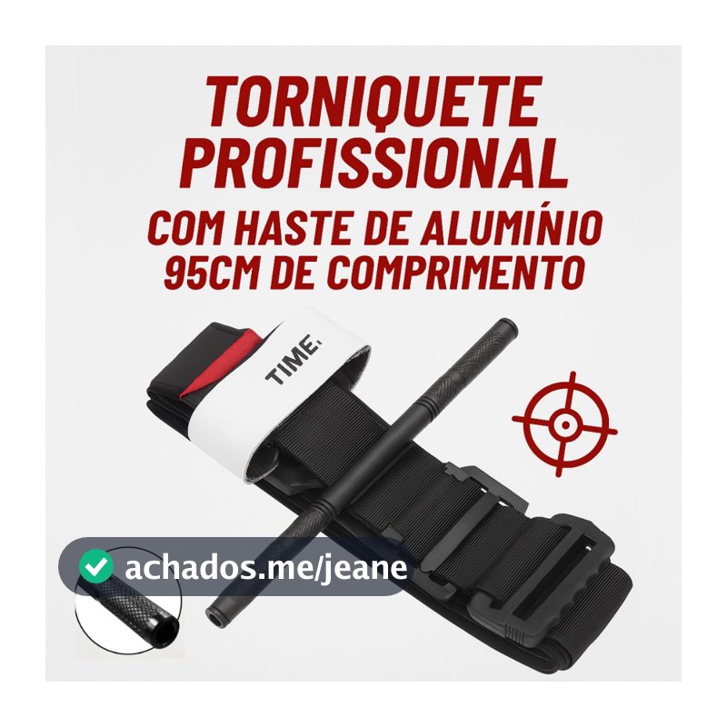 Torniquete Tático Haste Metal APH Primeiros Socorros CAT EDC IFAK Profissional