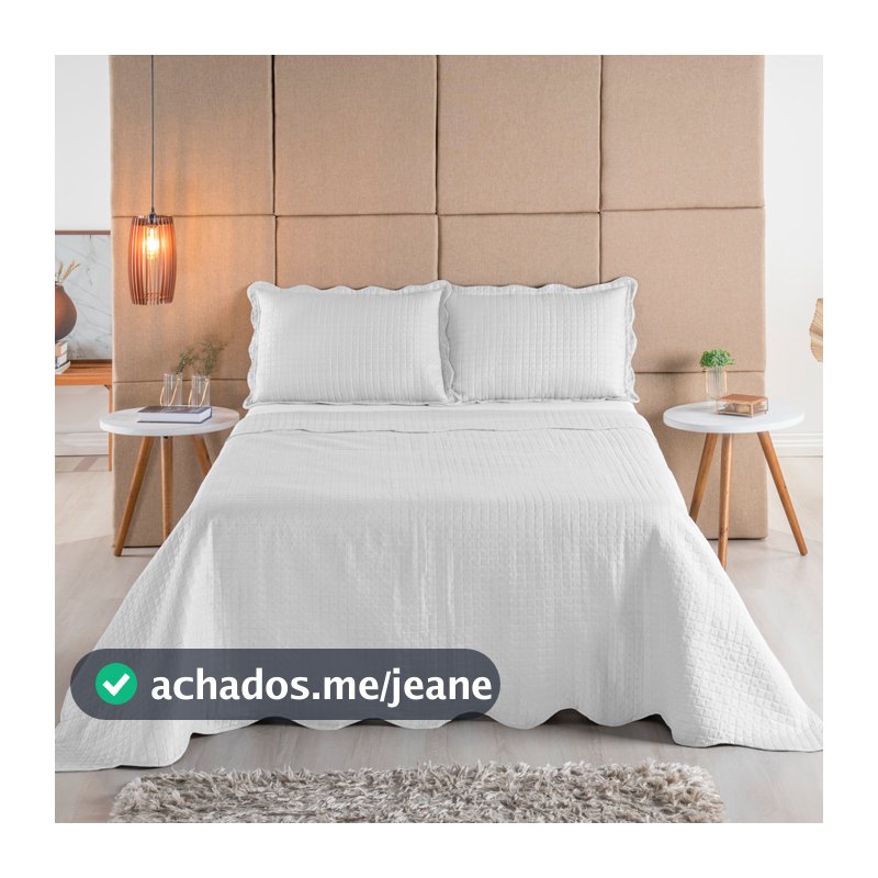Kit Cobre Leito Colcha Solteiro Casal Queen King 3 e 2 Peças Dupla Face Micro Percal 150 Fios Matelado Pastilhas