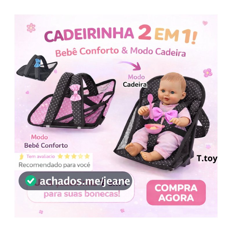 Brinquedo Para Menina Menino Bebe Conforto Assento Cadeirinha De Boneca Infantil Criança Masculino Feminino Promoção