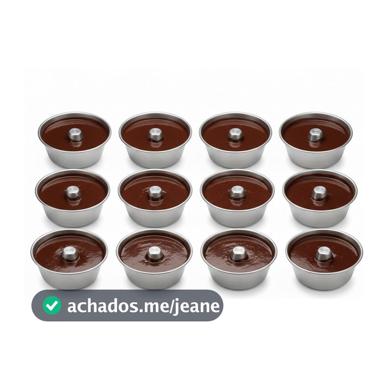 Kit 12 Mini Formas Pudim Bolo Vulcão 220ml Alumínio Doces de Natal Ceia