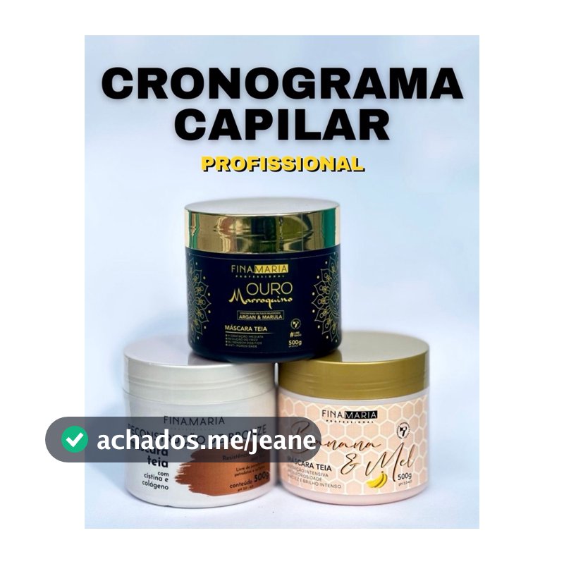 COMBO CRONOGRAMA CAPILAR PROFISSIONAL 1.5KG (3X500G) - FINA MARIA PROFESSIONAL