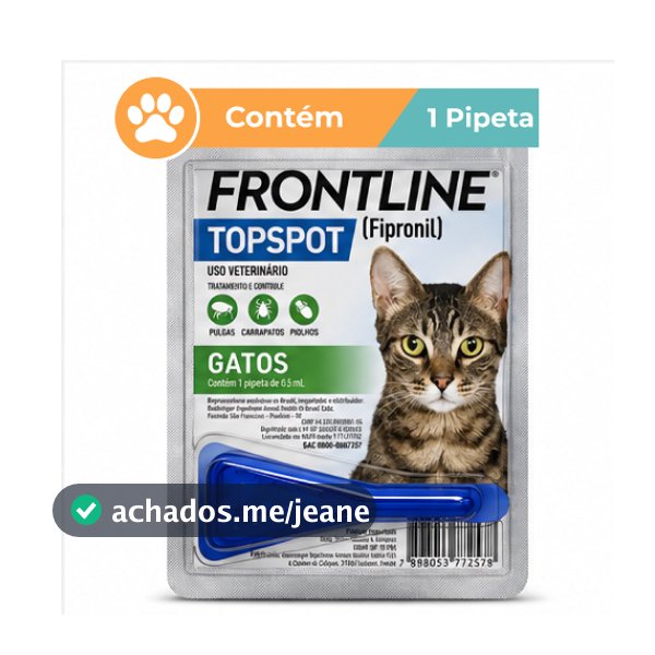 Frontline Top Spot 01kg a 10kg 0,5ml 1 Dose Antipulgas Para Gatos