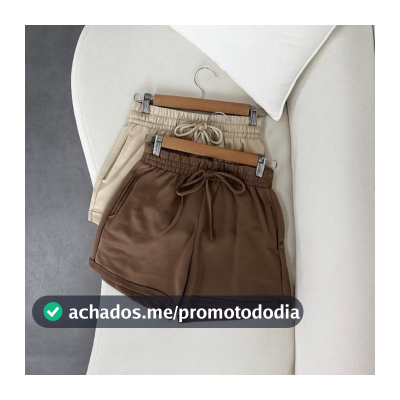 Kit 2 Shorts Feminino Moletom com Bolso Lateral - Leve e Confortável