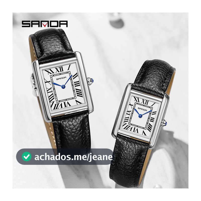 Sanda 1108 Nova Escala Romana Casal Relógio De Quartzo Cinto Tendência Elegante À Prova Dwaterproof Água Simples Criativ