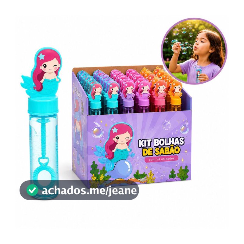 Kit 6/12/18/24 Tubos Lança Bolha De Sabão Lembrancinha Festa  Aniversário Prenda