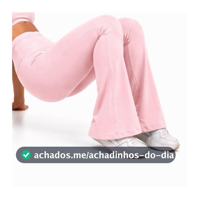 Calça Legging Flare Bailarina Dia Dia Zero Transparência Academia Boca De Sino Feminina