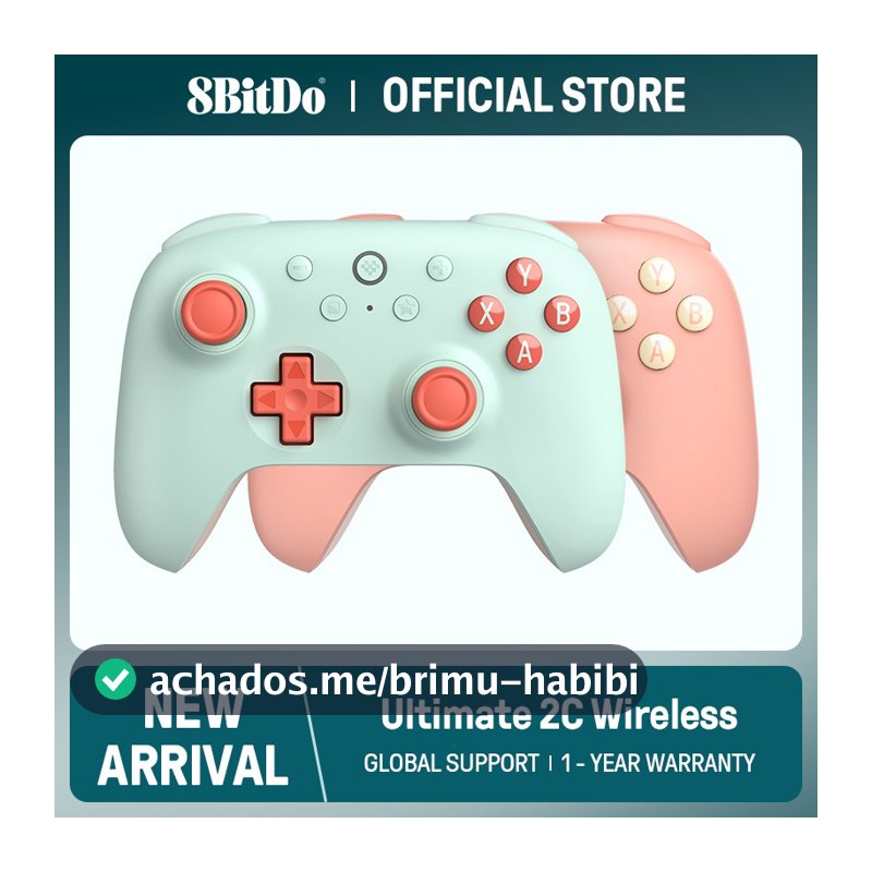 8BitDo Novo Controlador De Jogos Sem Fio Ultimate 2C Para PC , Windows 10 , 11 , Steam Deck , Raspberry Pi , Android Com