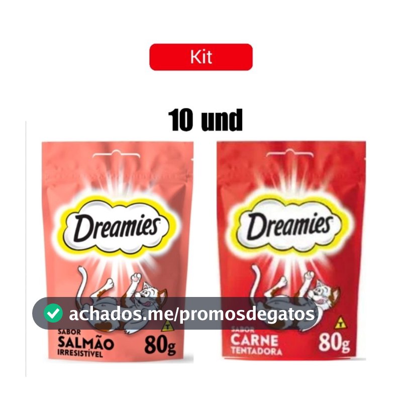DREAMIES 80g  Petisco para gato  KIT 10 und