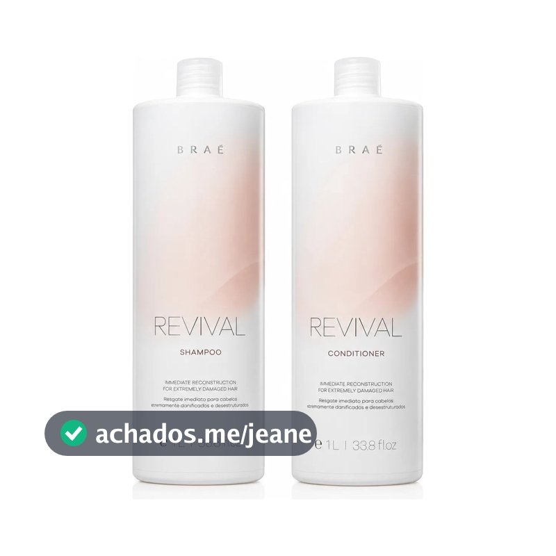 Kit braé revival shampoo e condicionador reconstrução 1l