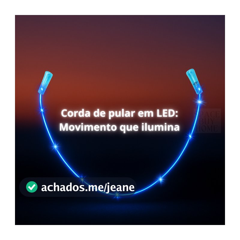 Corda de Pular Luz LED com  2 Mts 3 Cores Disponivel
