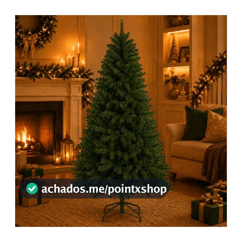 Árvore De Natal 1,50 Metros 500 Galhos Pé De Ferro Decoração Natalina Pinheiro Verde
