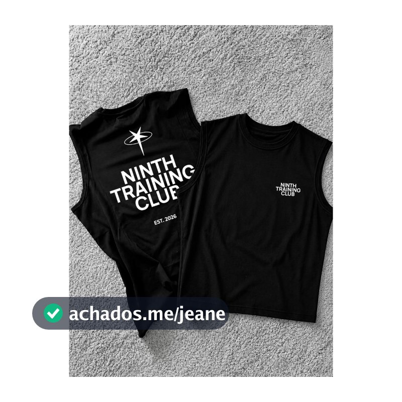 Regata Oversized Treino Hibrido Club Ninth Training Club 100% Algodão Unissex esporte