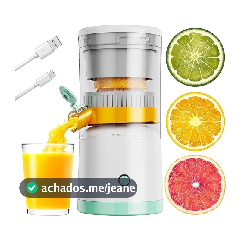 Espremedor Elétrico Liquidificador Laranja Limão Frutas Fazer Sucos Recarregável usb