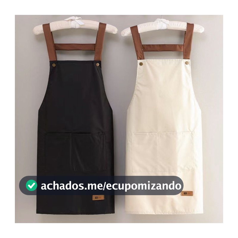 Avental Resistente a Óleo e Água - Cozinha com Bolsos Frontais Grandes | Babador Ajustável 💧