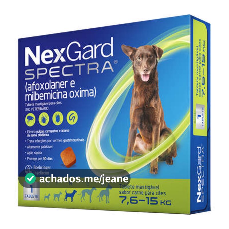 Nexgard Spectra Cães De 7,6 A 15kg Caixa Lacrada Original