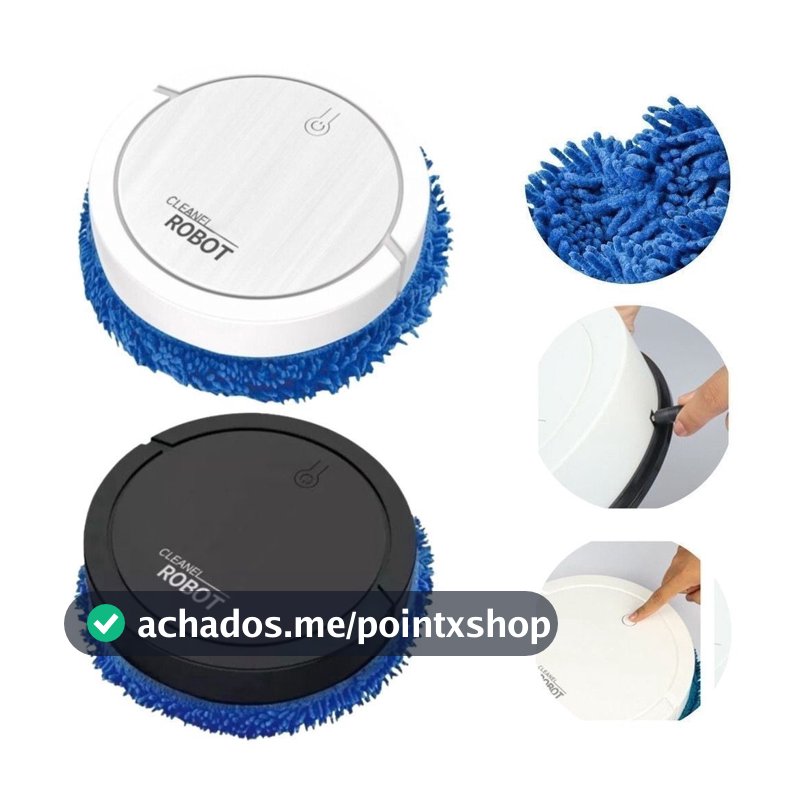 Robô De Limpeza Mop Simula Pano E Seca Baixo Ruído Robozinho