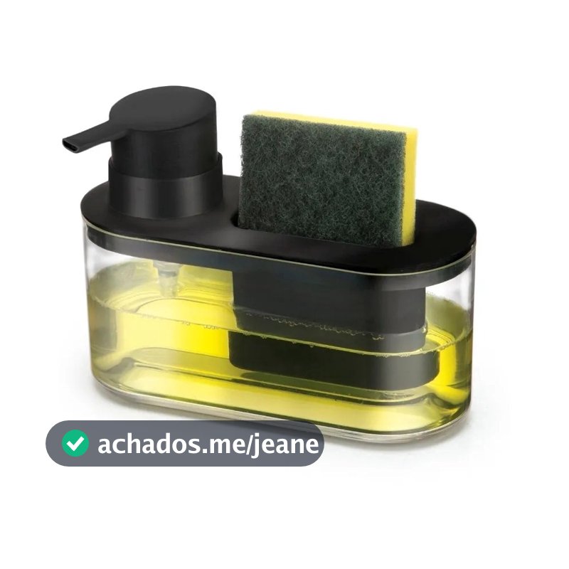 Dispenser Porta Detergente e Porta Bucha Pia Com Bico Dosador Arthi