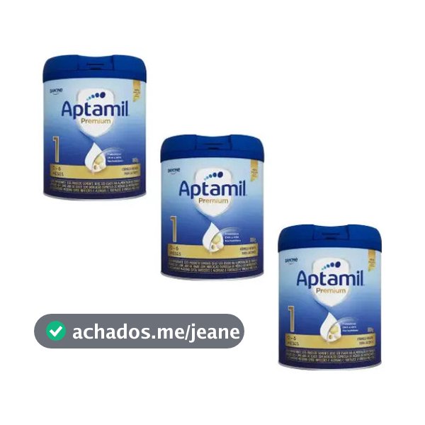 Kit 3 Un. Fórmula Infantil:aptamil Premium 1 800g  0-6 Meses Sem Sabor