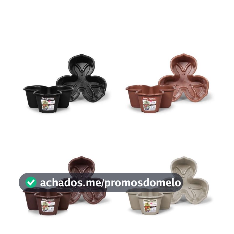 Kit 5 Vasos Pétalas Empilháveis 4 Litros – Jardim e Decoração