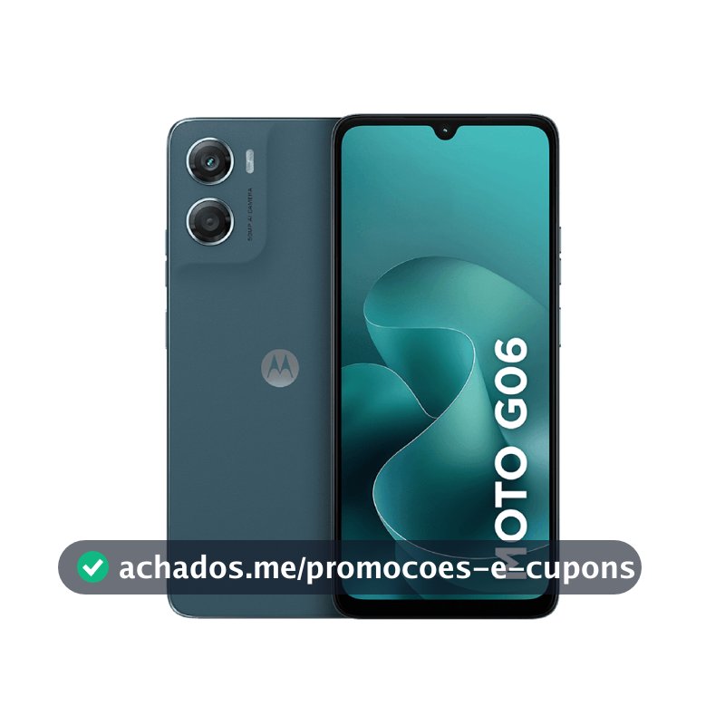 Smartphone Motorola Moto G06 128GB, 4G LTE, 12GB RAM Boost, Câmera 50MP, Tela 6.9" - Azul Marinho